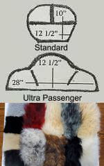 Sheepskin Motorcycle Backrest Covers